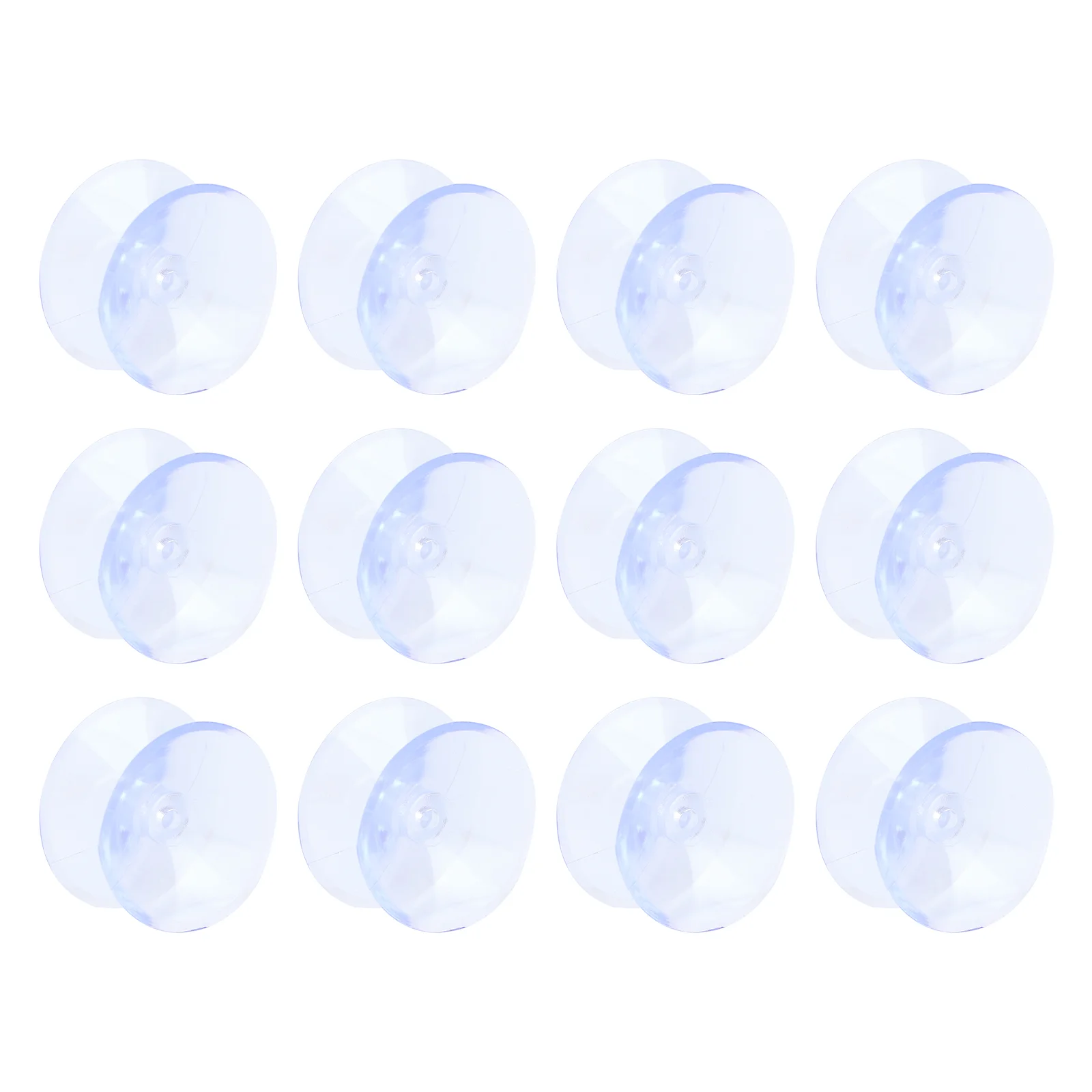 12pcs 10 X 20mm Sucker Pads for Glass Double Sided Suction Cups Transparent Glass Table Spacers Clear