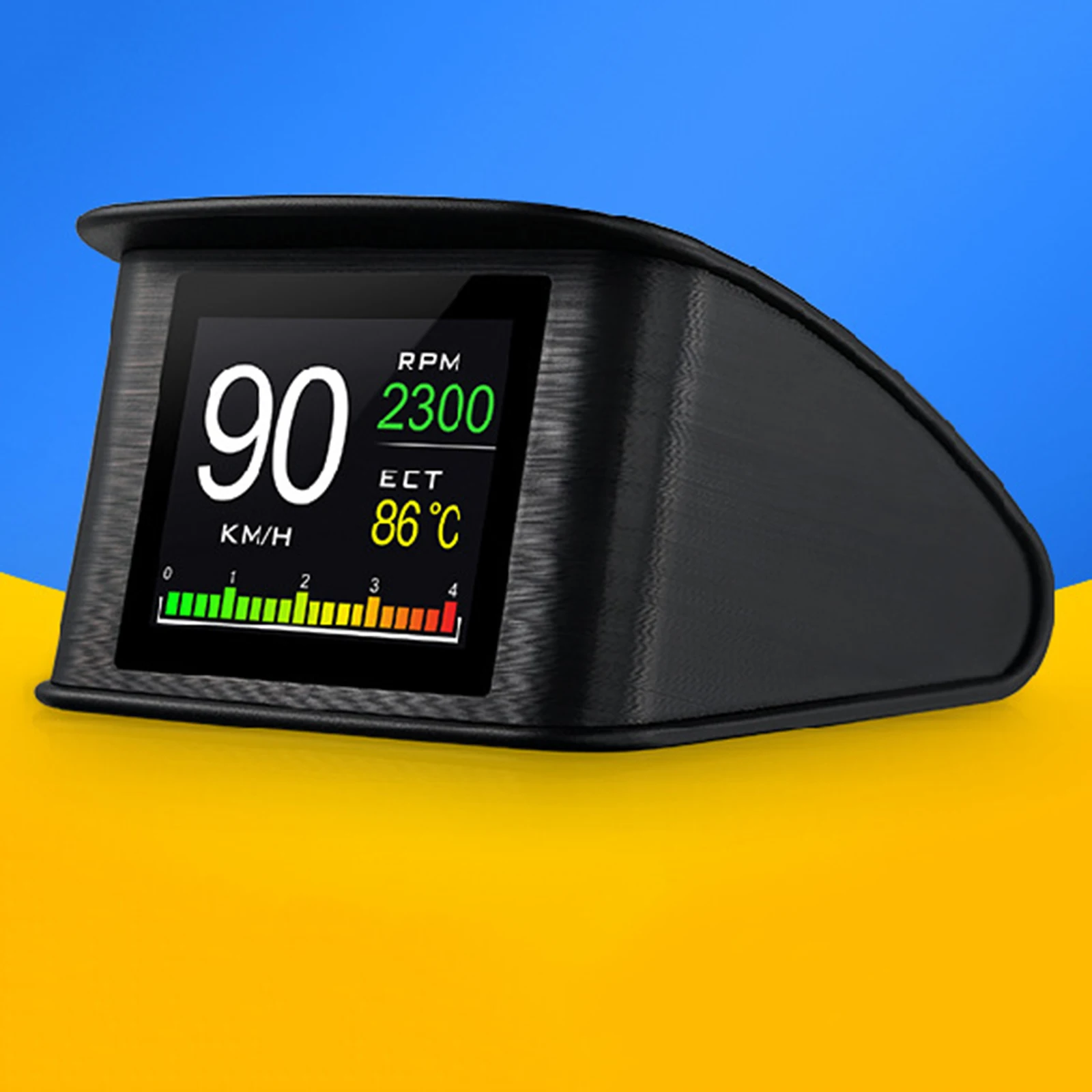 شاشة LCD للسيارة مقاس 2.6 بوصة، شاشة عرض علوية للسيارة، إنذار السرعة الزائدة للجميع