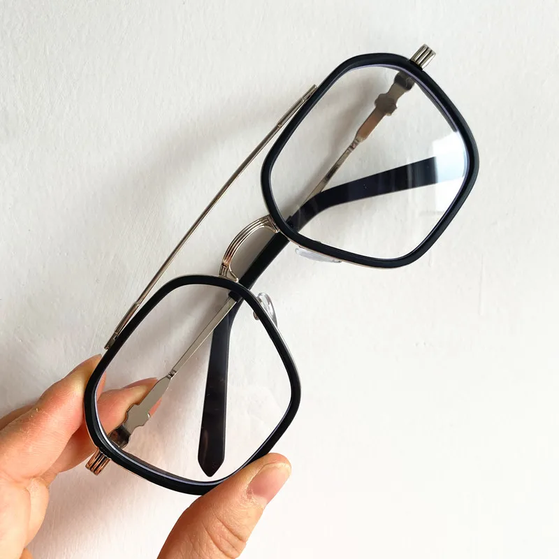 NIEUW Optische lenzenvloeistof Unisex-bril Dubbele straal Google Oversize frame Sierpersoonlijkheid Tempels Anti-blauwlichtbril