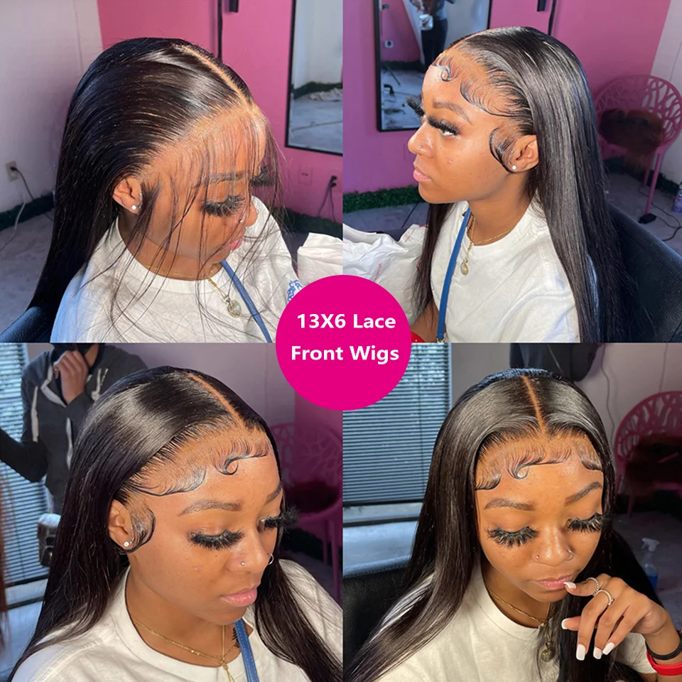 Beauty Grace Straight 13X6 Lace Front Wigs Human Hair Lace Frontal Wig Brazilian Bone Straight 100% Human Hair Wigs