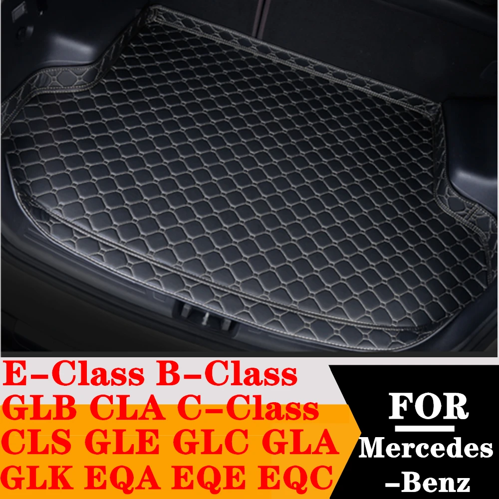 High Side Car Trunk Mat For Mercedes-Benz B C E Class EQA EQS EQE EQC GLB CLA CLS GLE GLC GLA GLK Tail Boot Pad Rear Cargo Liner