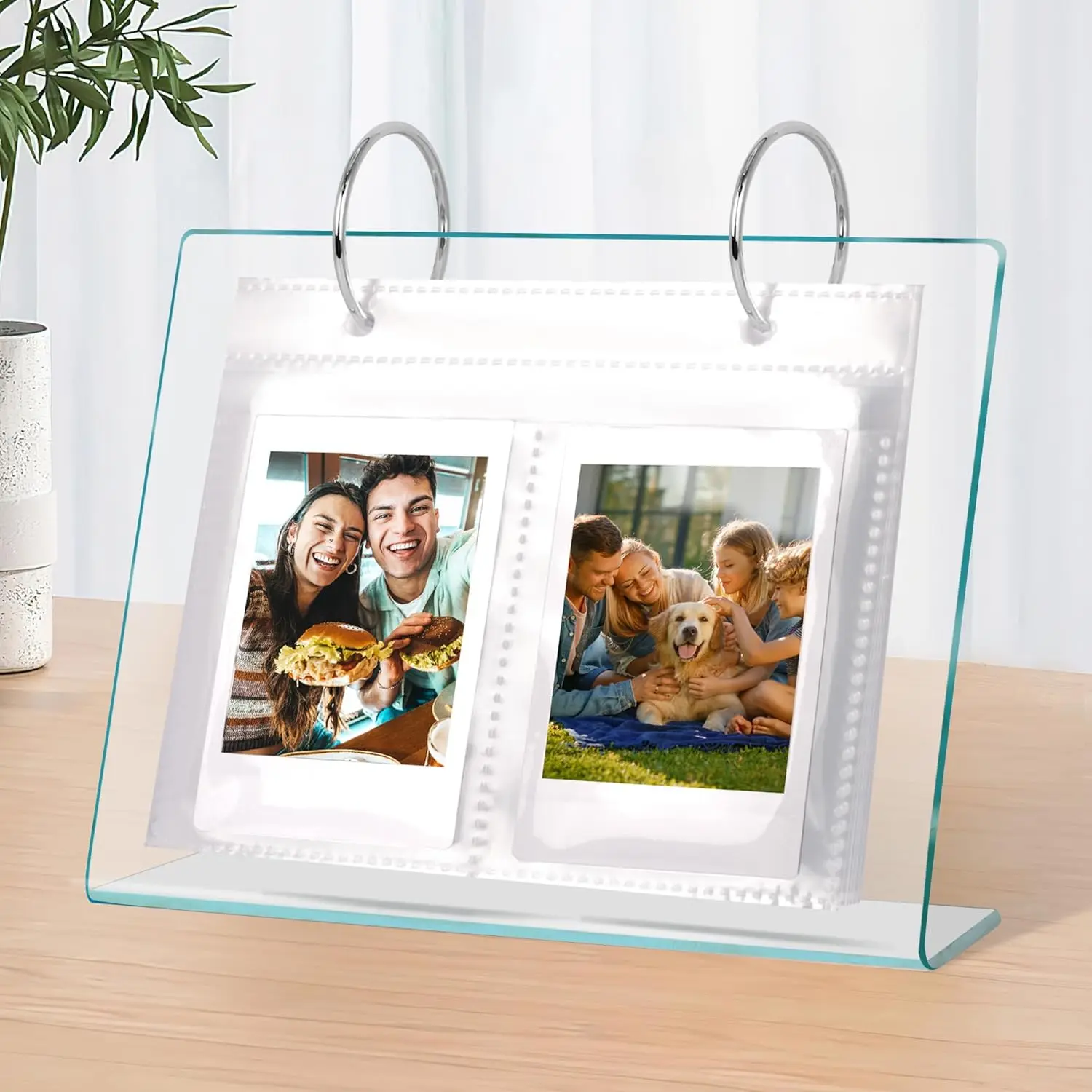 New Desktop Small Flip Photo Album, Tabletop Picture Display suitable for 3/4/5/6 inch Polaroid/Fujifilm Cameras/Kpop Photocard