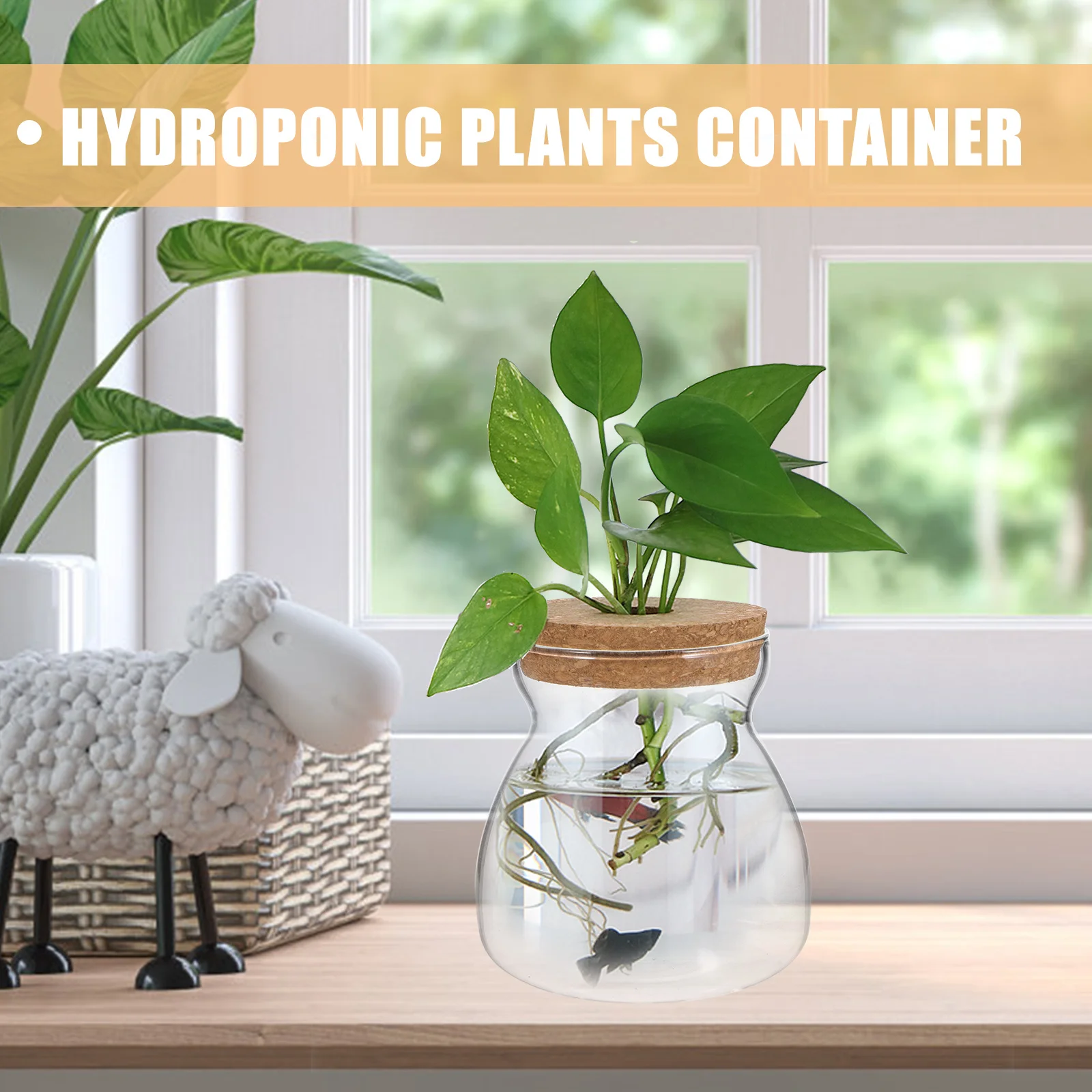 

Стеклянная банка-террариум для растений, контейнер для экосистемы, размер M, для гидропоники, мха, микроландшафта, декоративная ваза