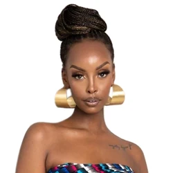 Big Dangle Hoop Earrings Wide Metal Trendy Eardrop Round Large Statement Earring Women African Jewelry Gold Color Accessories