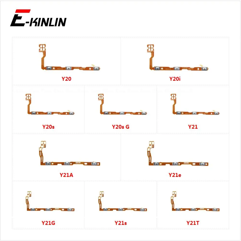Power ON OFF Stummschalter Steuertaste Lautstärketaste Flexkabel für Vivo Y20 Y20i Y20s G Y21 Y21A Y21e Y21G Y21s Y21T Reparaturteile