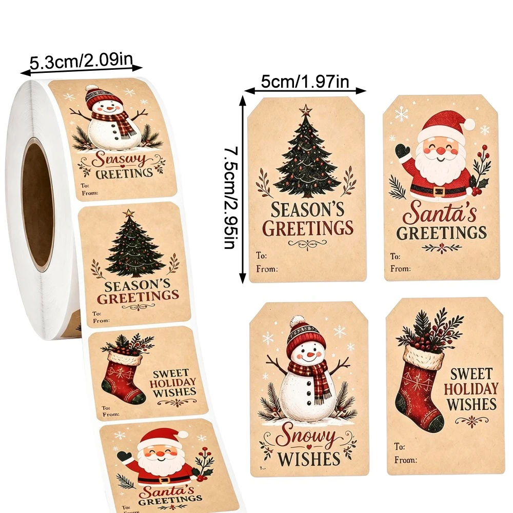 Large Christmas Gift Label Stickers — product detail 6