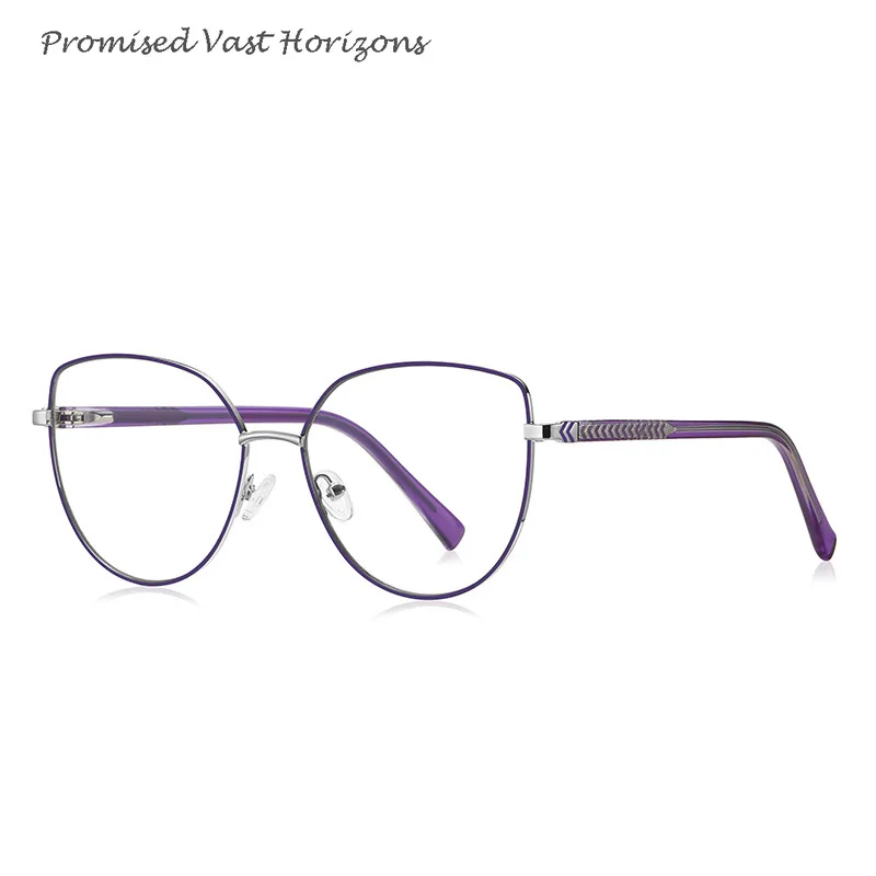 Fashion Optical Glasses Frame CP Temples Two Colors Paint Chain Fold Line Decoration Needle Plano Glasses
