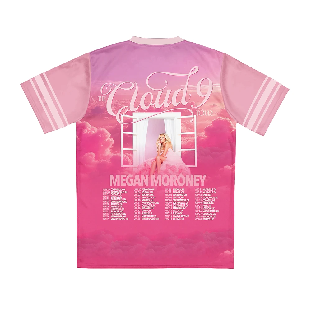 The Cloud 9 Tour 2026 Jersey Megan Moroney Graphic Print Tshirts Summer Short Sleeve Male Tees Unisex Streetwear Merch T-shirt