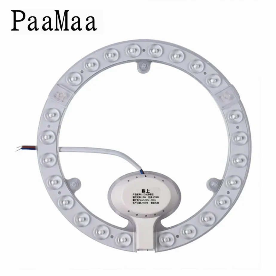 PaaMaa LED Anneau Panneau Cercle Lumière 36W 24W 18W 12W Froid Blanc AC220V-240V Rond Plafond Panneau La Lampe Circulaire Panneau Blub