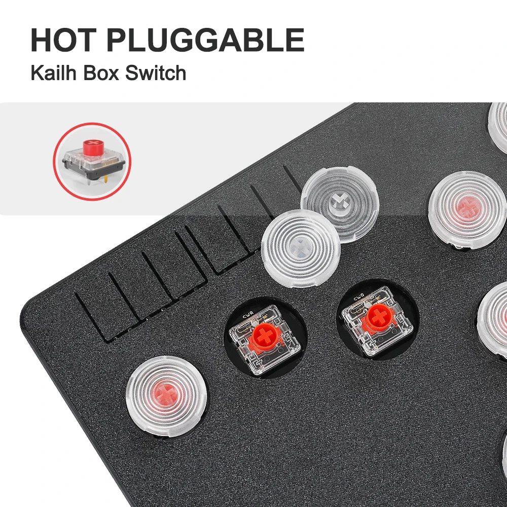 Flatbox SE Arcade Fight Stick Mini Hitbox Buttons Style Hot SWAP Kailh BOX Switch Arcade Stick Controller Pico GP2040-CE For PC/