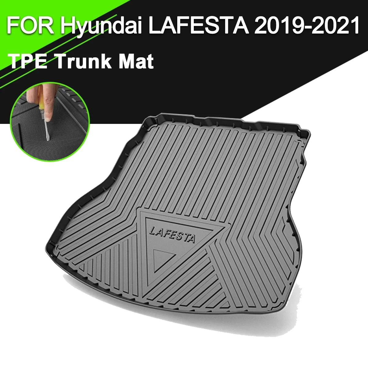 

Коврик для багажника из ТПЭ для Hyundai LAFESTA 2019-2021, автомобильный водонепроницаемый нескользящий резиновый подкладка для груза, аксессуары