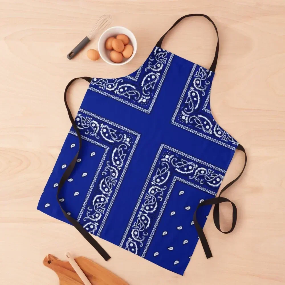 

Blue Bandana Apron Salon Women Kitchen'S Kitchen Apras Man Korean Apron