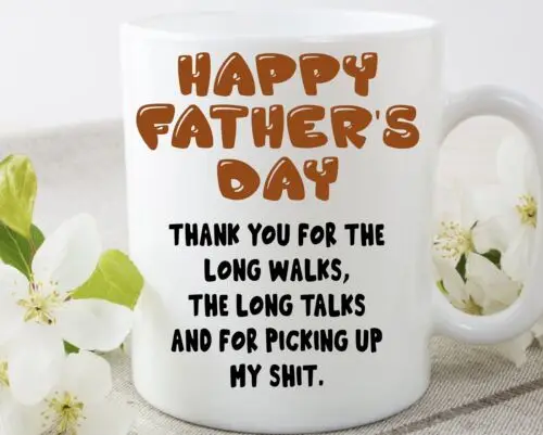 

Dog Dad Thanks Rude Cup Mug Gift Funny Birthday Father’s Day Present