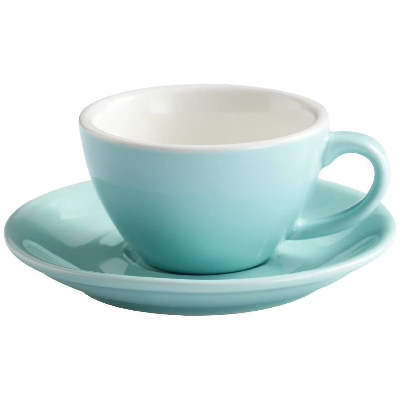 Creative Color 150ml Espresso Cup with Saucer Home Dessert Plate Tea Cup Couple Mug Gift Office Mug Tabletop Decoration