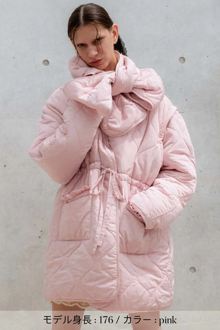 Inverno novo estilo japonês doce mangas destacáveis parkas longas 2025 novas meninas feminino solto fino casual para baixo parkas jaqueta quente