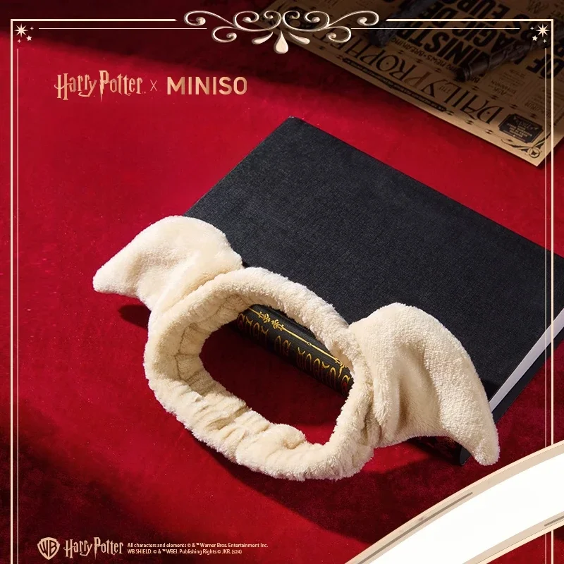 MINISO Harry Potter Sorting Hat Dobby Ears Cute 3D Headband Sorting Hat Hair Tie Hair Rope Headband Women Tied Hair Rubber Band