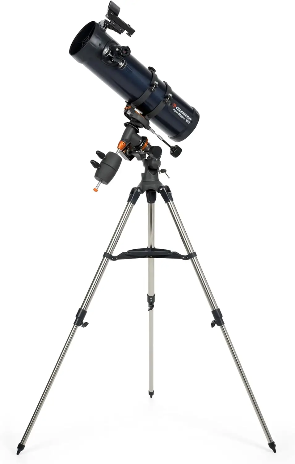 Reflector Telescope for Beginners Fully-Coated Glass Optics Adjustable-Height Tripod Bonus Astronomy Software Package