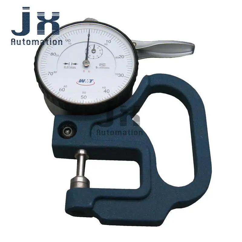 High Accuracy 0 ~10mm Dial Thickness Gauge 30mm Dial Mechanical Micrometer Gauge For Film,Paper