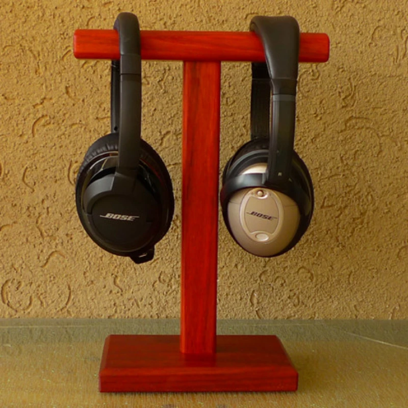 

Подставка для Airpods Max, подставка для наушников из красного палисандра, двойной держатель для наушников из цельного дерева на заказ, деревянная подставка для наушников, поддержка гарнитуры