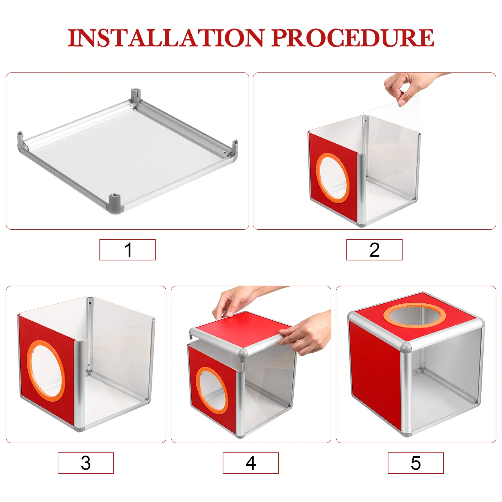 صندوق اليانصيب صناديق السحب 20x20x20 سنتيمتر انفصال مربع افتتاح صندوق اليانصيب للاحتفال بالمناسبات اجتماع الشركة السنوي #5