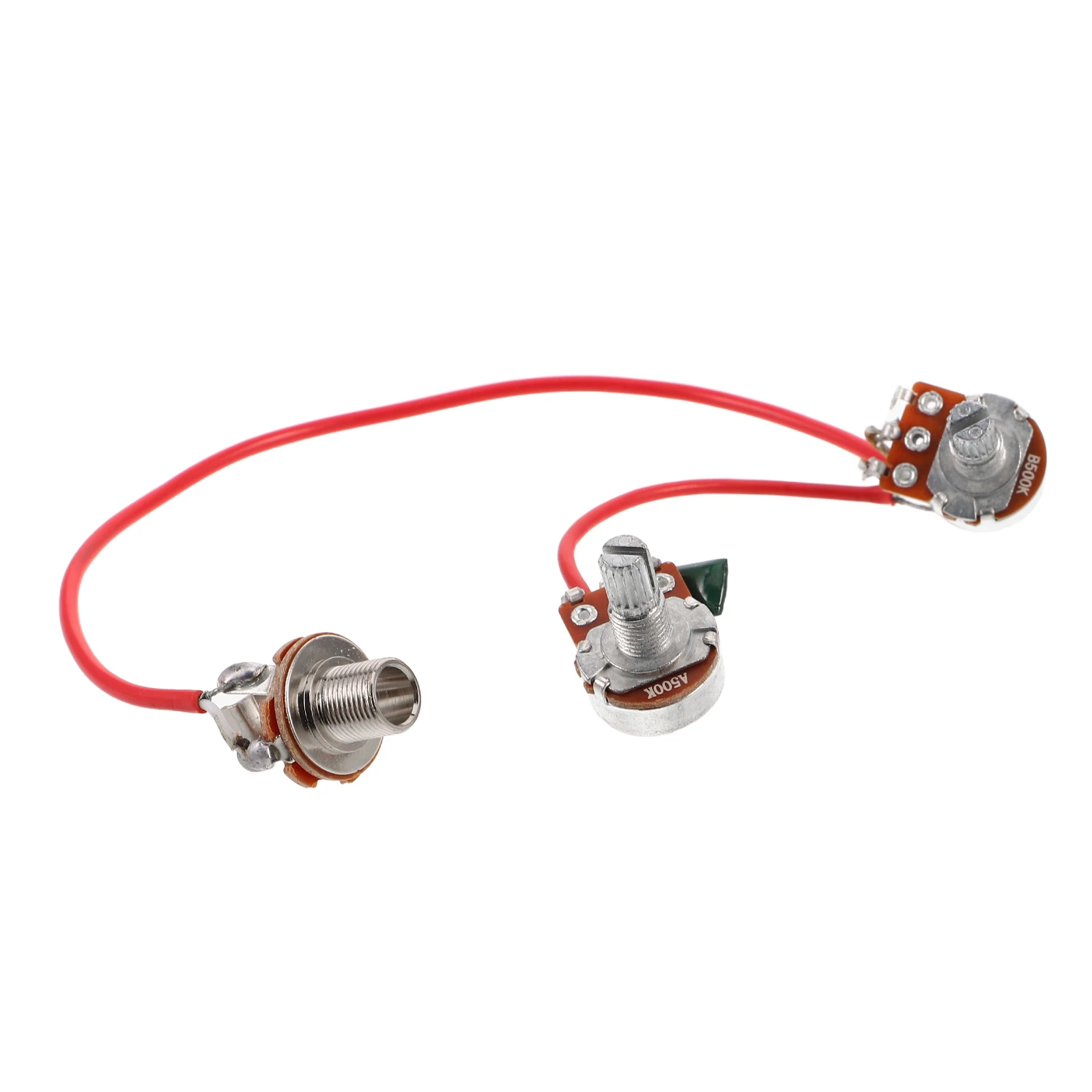 

Upgraded Electric Guitar Wiring Harness Kit 500K Potentiometer 3-Way Toggle Switch Metal Control Durable Circuit