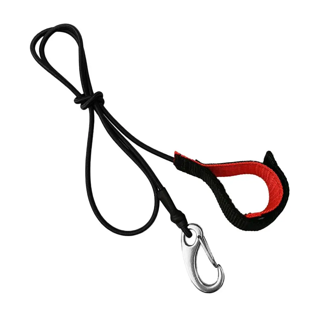 Kayak Paddle Leash Elastic Safety Lanyard Bungee Cord Holder for Surf Ski Board Boat Paddle Accessory