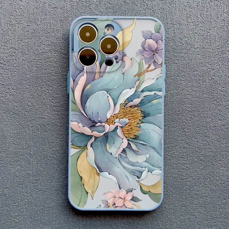 Vintage Blumen Handyhülle für iPhone 17 16 15 14 Pro Max 12 11 13 Pro Max Mini X XR XS 14 15 16 Plus Schmetterlings-Pflanzen-Rückseite – Detail 8