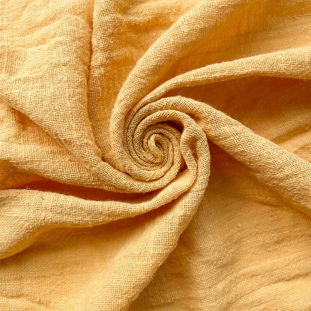 Organic Linen Cotton Crinkled Fabric for Sewing