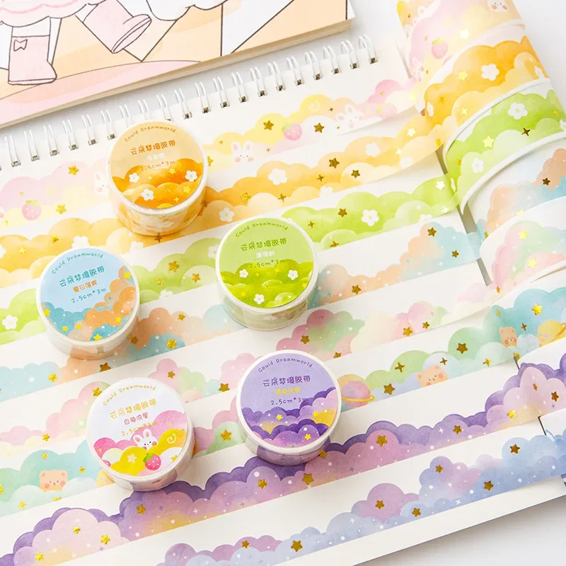 

Clouds Washi Tapes DIY Scrapbooking Tapes Korean Stationery Office Supplies Journal Planner Diary Stickers Masking