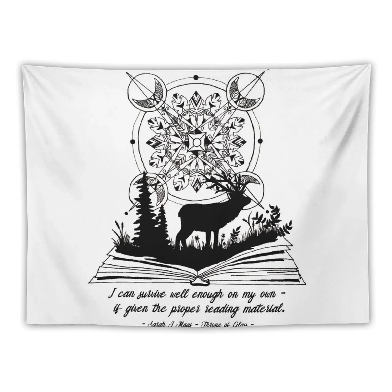 

ToG Deer Quote Plain (SJM Art Collection) Tapestry Living Room Decoration Wall Decoration Tapestry