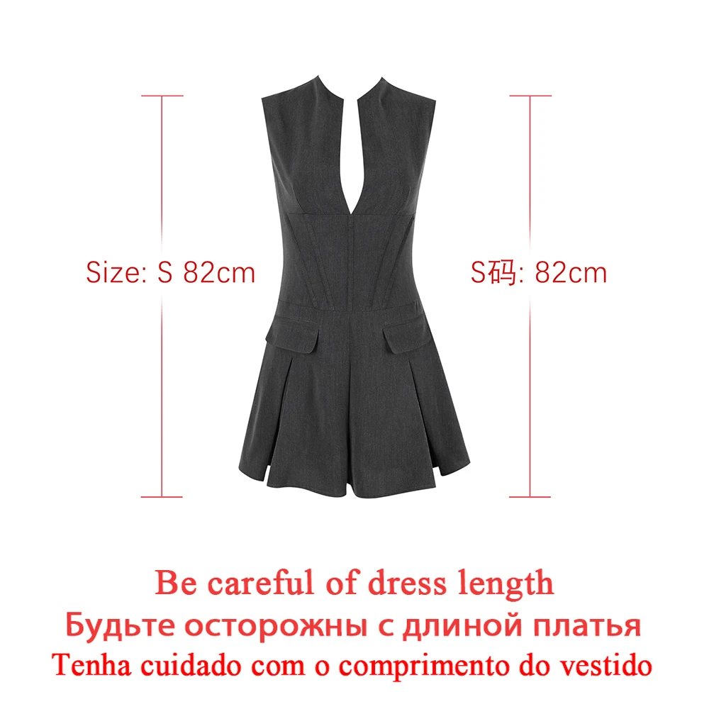 Imagem -05 - Mingmingxi-vestido Blazer sem Mangas para Mulheres Vestido Bodycon Sexy Vestidos de Festa Noturna Roupas Finas para Senhora do Escritório Espartilho Cinza Escritório