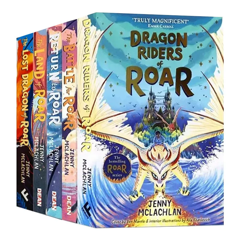 Land Of Roar Series 5 Books Collection Set Jenny McLachlan Kids Dragon Fantasy Adventure English Novels