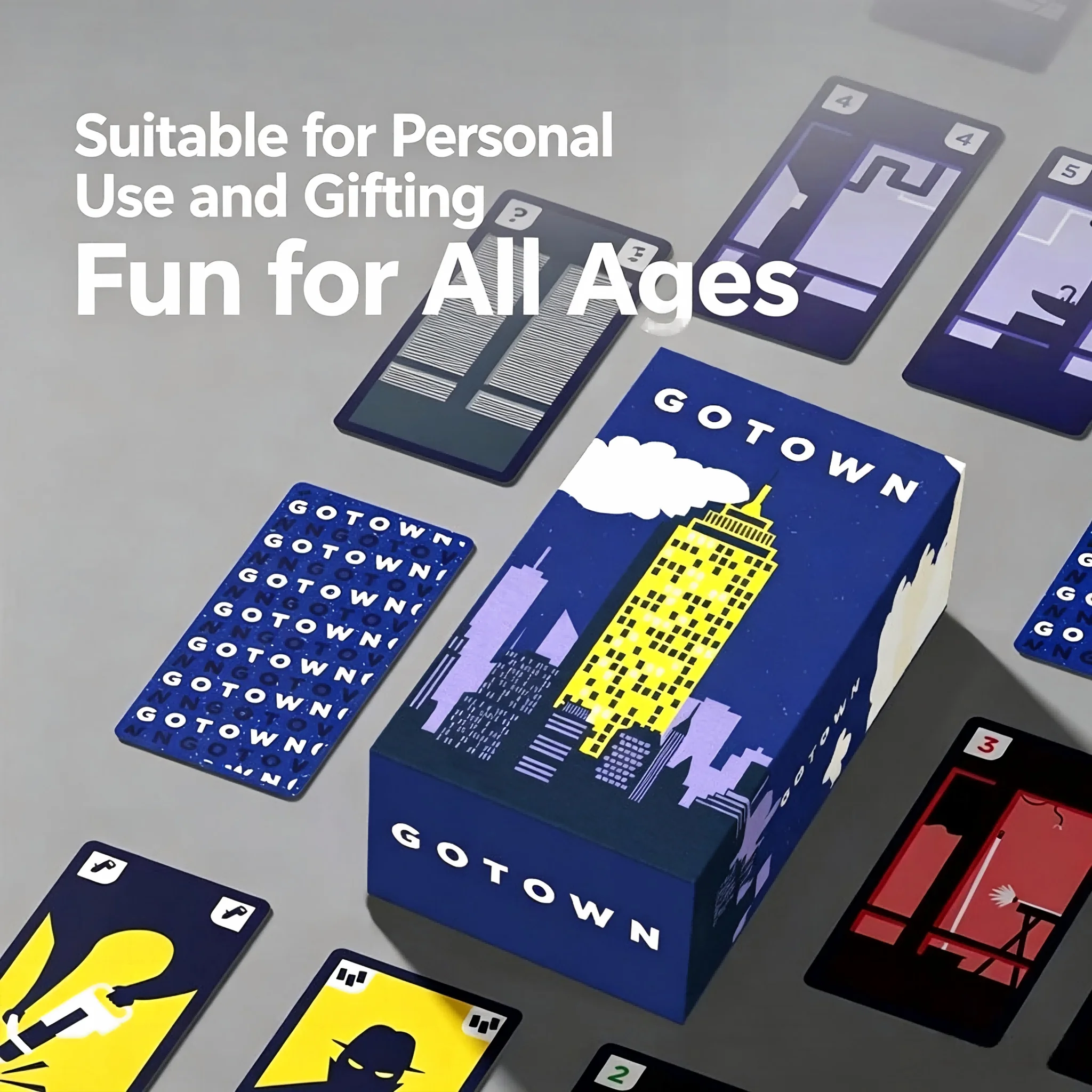 Skyscraper Card Board Game, Pocket Portable Urban Adventure Tabletop Game, Multiplayer Casual Interactive Party Game for Friends