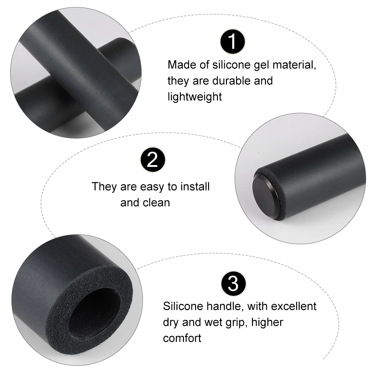 1 set Silicone Gel Bike Handlebar Covers Shock Absorption Anti-Slip Durable Lightweight For Bicycle Handlebar Sleeves Bike