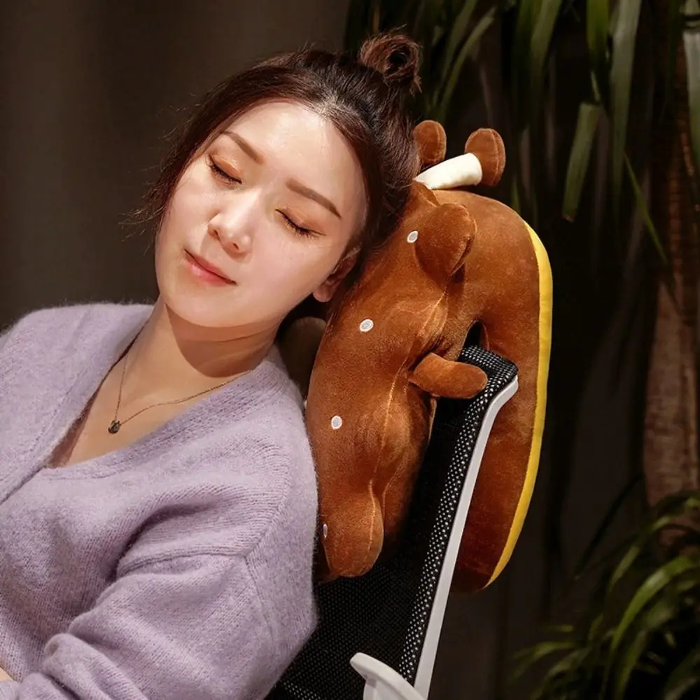 

Двусторонняя грелка для рук, супер мягкая, сохраняющая тепло, подушка для офисного сна с печеньем, ручная подушка с начинкой подсолнечника, полая подушка с набивкой