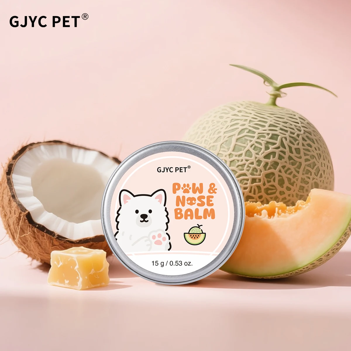 Bálsamo para Patas de Mascotas con Aroma a Melón Honeydew, Hidrata Suavemente, Calma, Previene las Grietas y la Sequedad en las Patas, para el Cuidado Diario en Exteriores