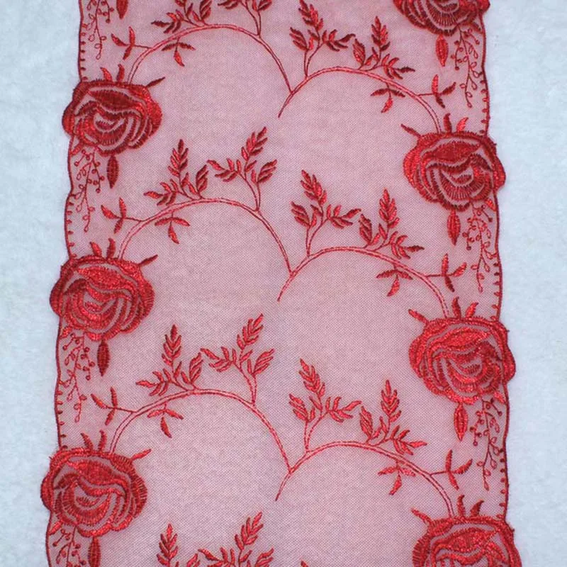 20Yards Bilateral Floral Embroidered Lace Trim DIY Wedding Bra Dress Sewing Fabrics Mesh Fabric Craft Lingerie Accessories