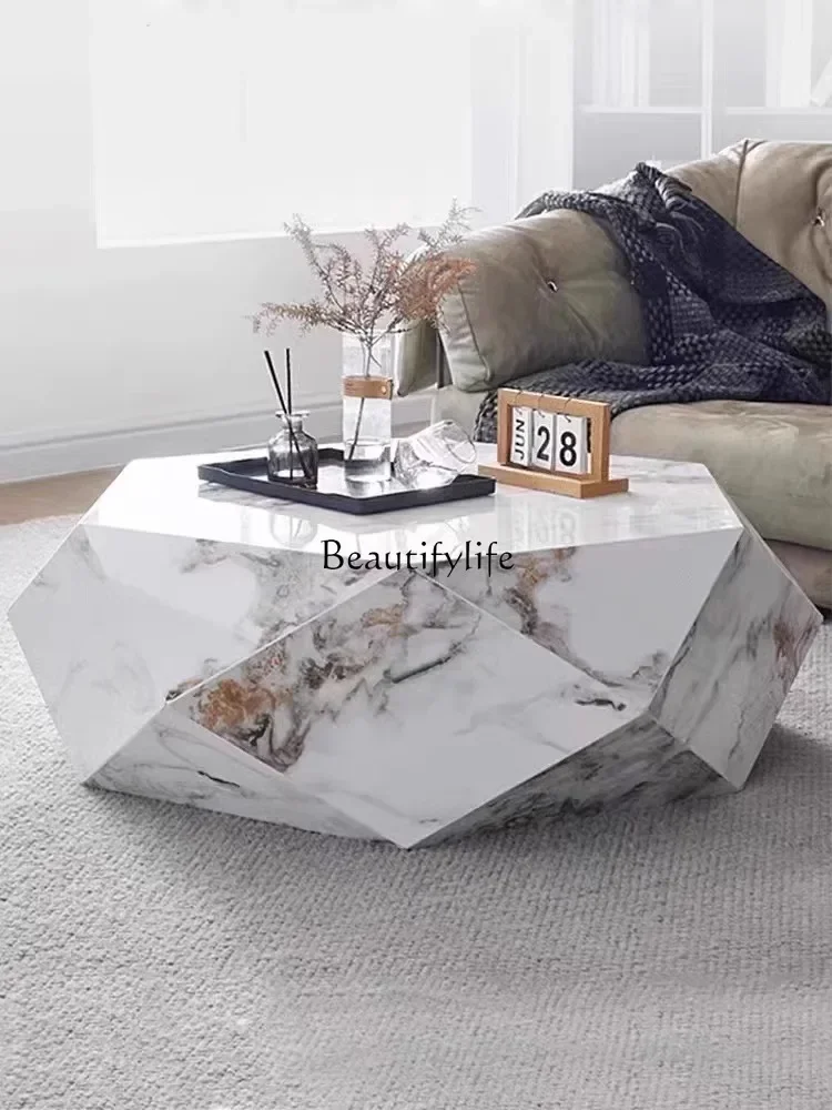 

yj9 ld 38Italian minimalist rock slab coffee table small apartment living room personalized multilateral special-shaped coffee t