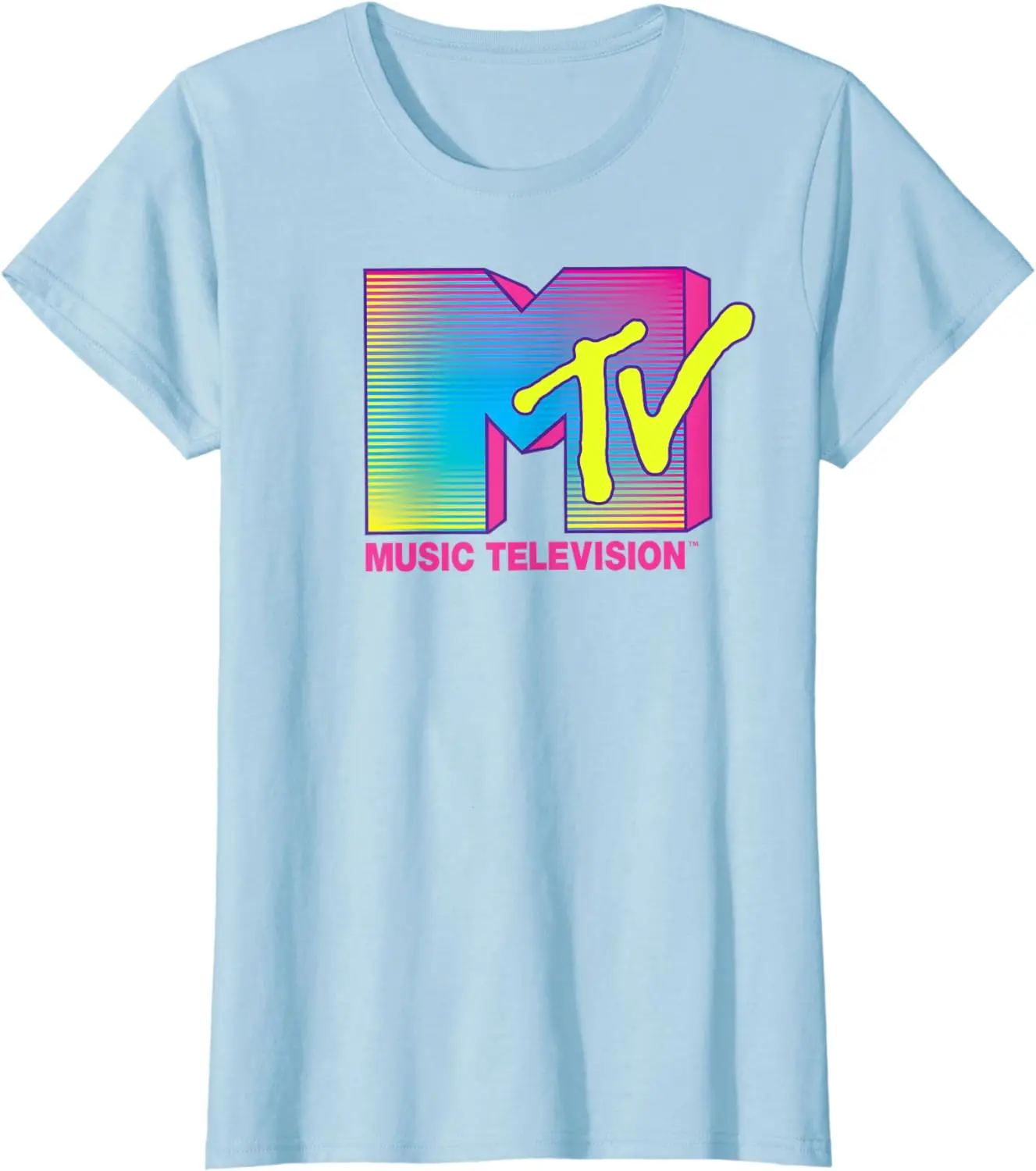 MTV Logo Fluorescent Colors Retro Design T-Shirt