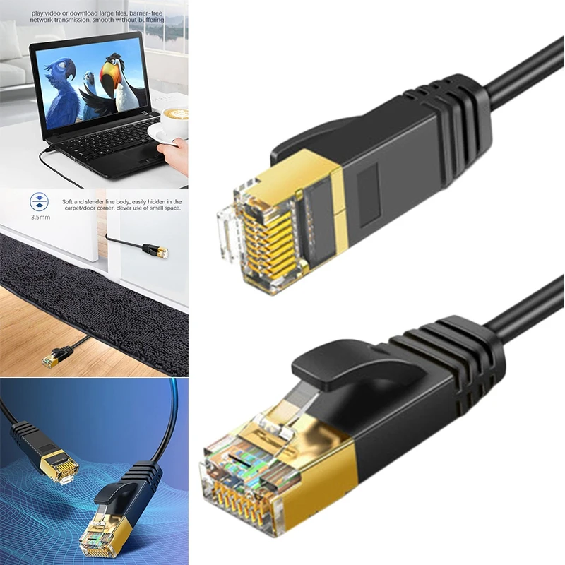 Cat 8 Ethernet Cable LAN Network Cat8 Rj45 Speed Network Cable 40Gbps 32AWG For Router Modem