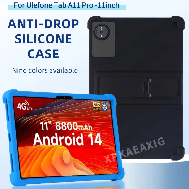 For Ulefone Tab A11 Pro 11" Tablet Case Shockproof Cover Ulefone Tab A11 Soft Silicon Stand Protective Shell