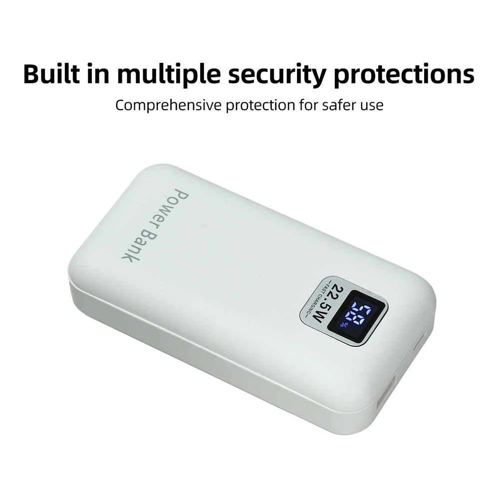 22,5W Schnelllade-Powerbank, lötfreies DIY-Gehäuse, leeres Powerbank-Gehäuse für 2 Stück 21700 Batterien, abnehmbare Box – Detail 1