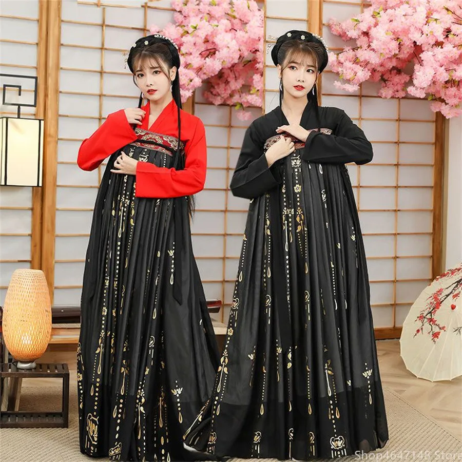 Costume Hanfu traditionnel chinois pour femme, robe de la dynastie des Prairies Han, robe de princesse financièrement, dame indépendante, danse de la dynastie Tang