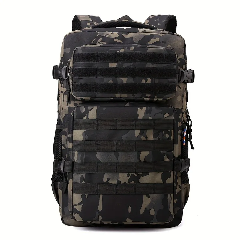 1 Pc Men\'s Camouflage Backpack, Hiking And Camping Backpack, LargeCapacity Multi-layer Outdoor Sports Backpack