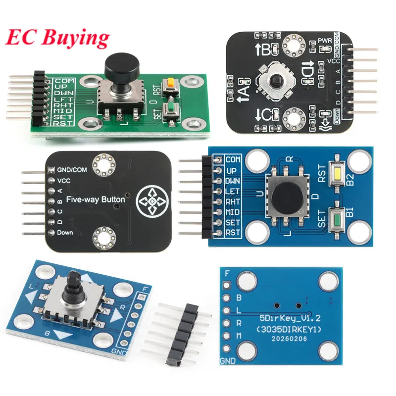 10Pcs/1pc Five Way Navigation Button Module 5D Joystick Microcontroller Independent Keyboard Switch 5 Direction For MCU AVR