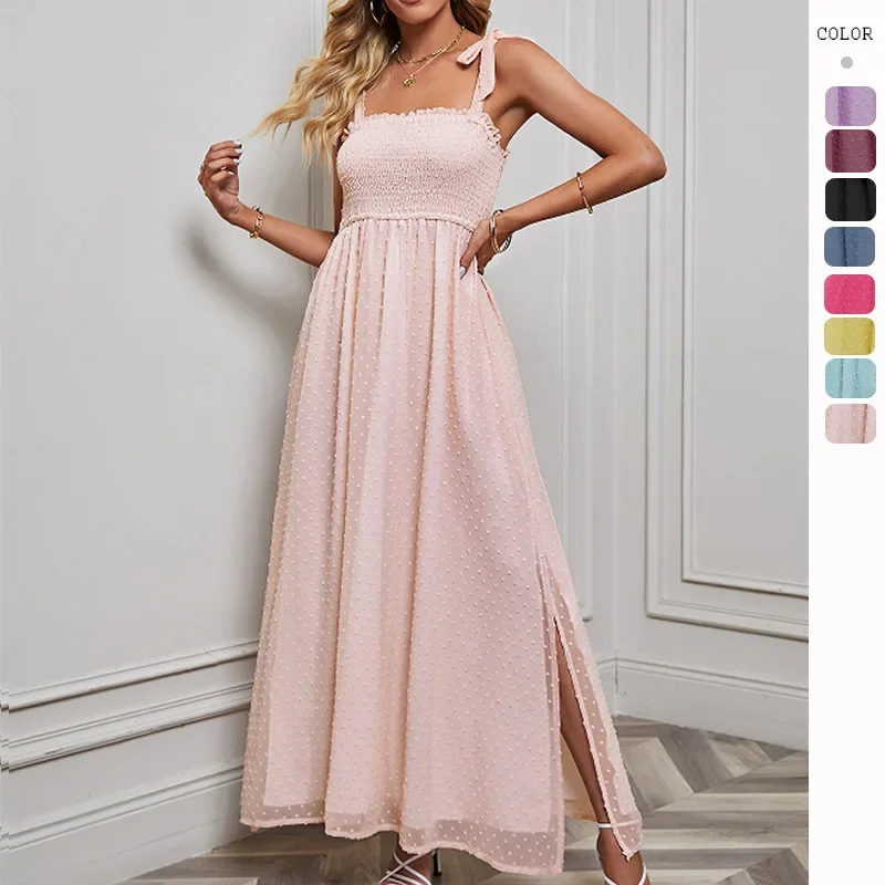 

Sexy Dress Slit Pink Jacquard Lace Summer Women Black Bridesmaid Sexi Night Hot