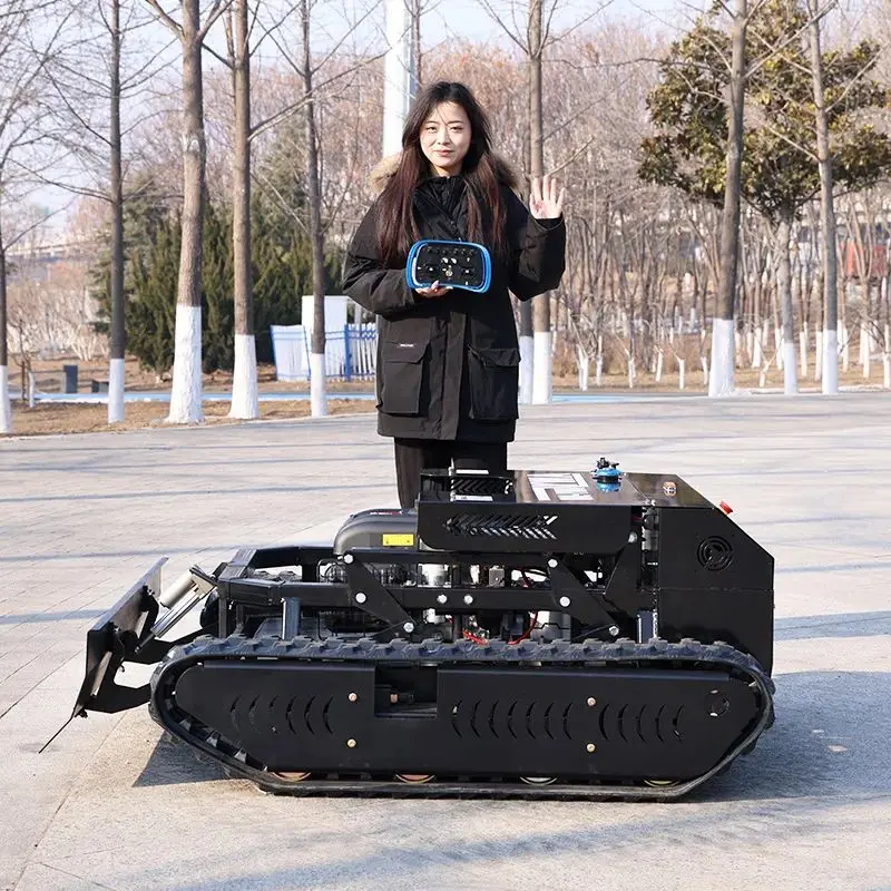 

Customized remote-controlled all-terrain lawn mower with tracks, zero-rotation grass crusher for farms