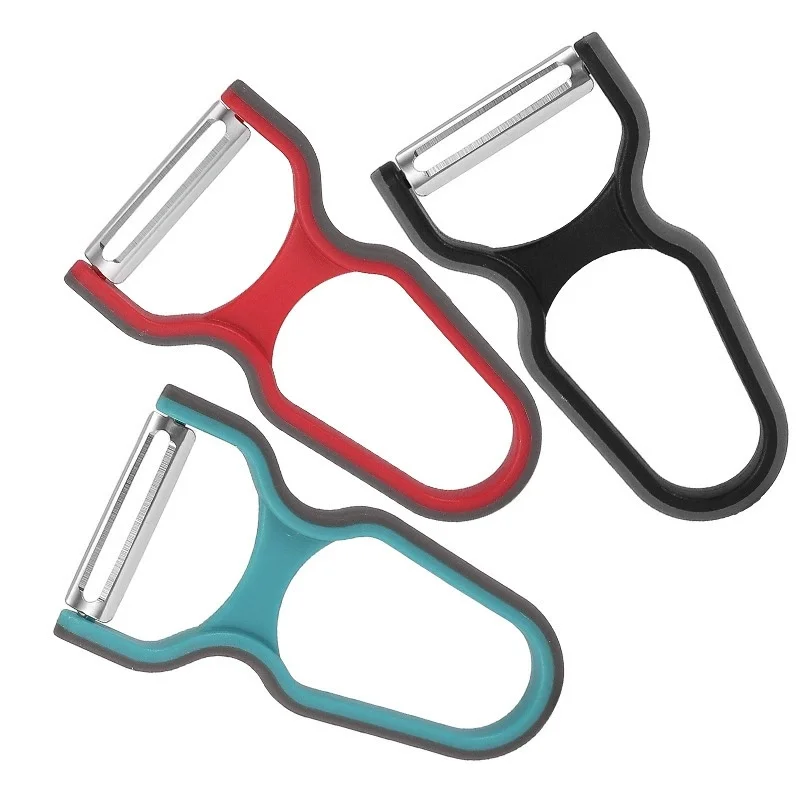 

Stainless Steel Peeler - Swivel Blade Vegetable & Fruit Peeler for Kitchen, Ergonomic Non-Slip Handle (Potato, Apple, Carrot)