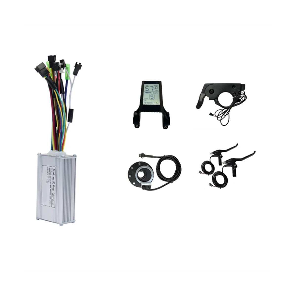 

17A -Mode Controller Kit 36V 48V 350W for Electric Bike Motor Conversion Kit with S830 Display Thumb Throttle