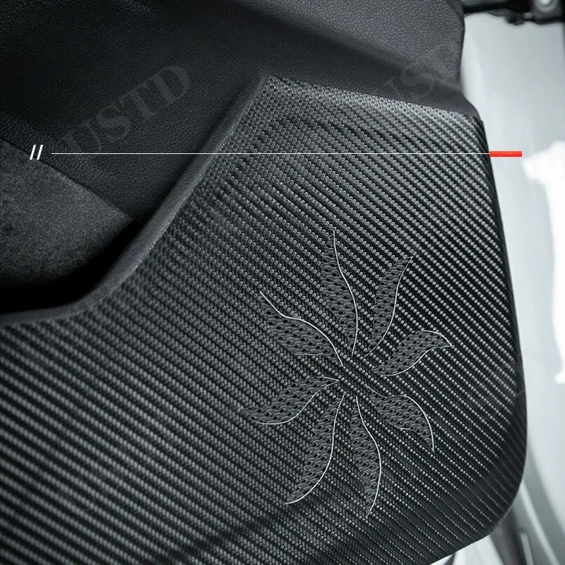 ل Hongqi HS3 2025 PHEV 4 قطعة باب السيارة مكافحة ركلة حماية وسادة لوحة الأبواب الجلدية مكافحة القذرة تقليم #6